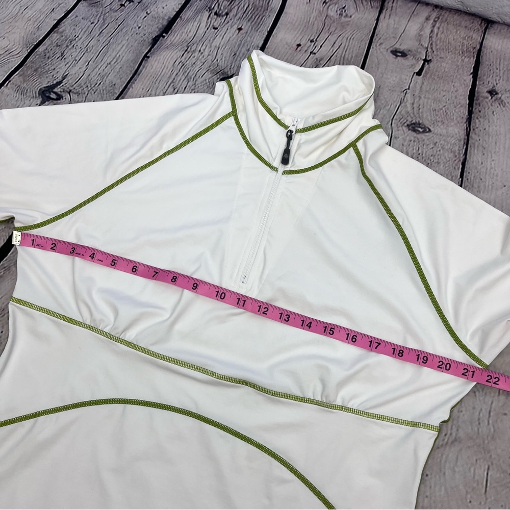 Athleta Sun Shade 1/4 Zip Long Sleeve Pullover Rashguard White Size 1X - Picture 10 of 12